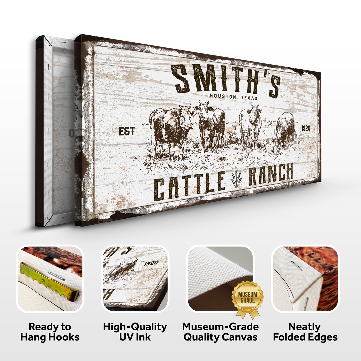 Cattle Ranch Print Sign