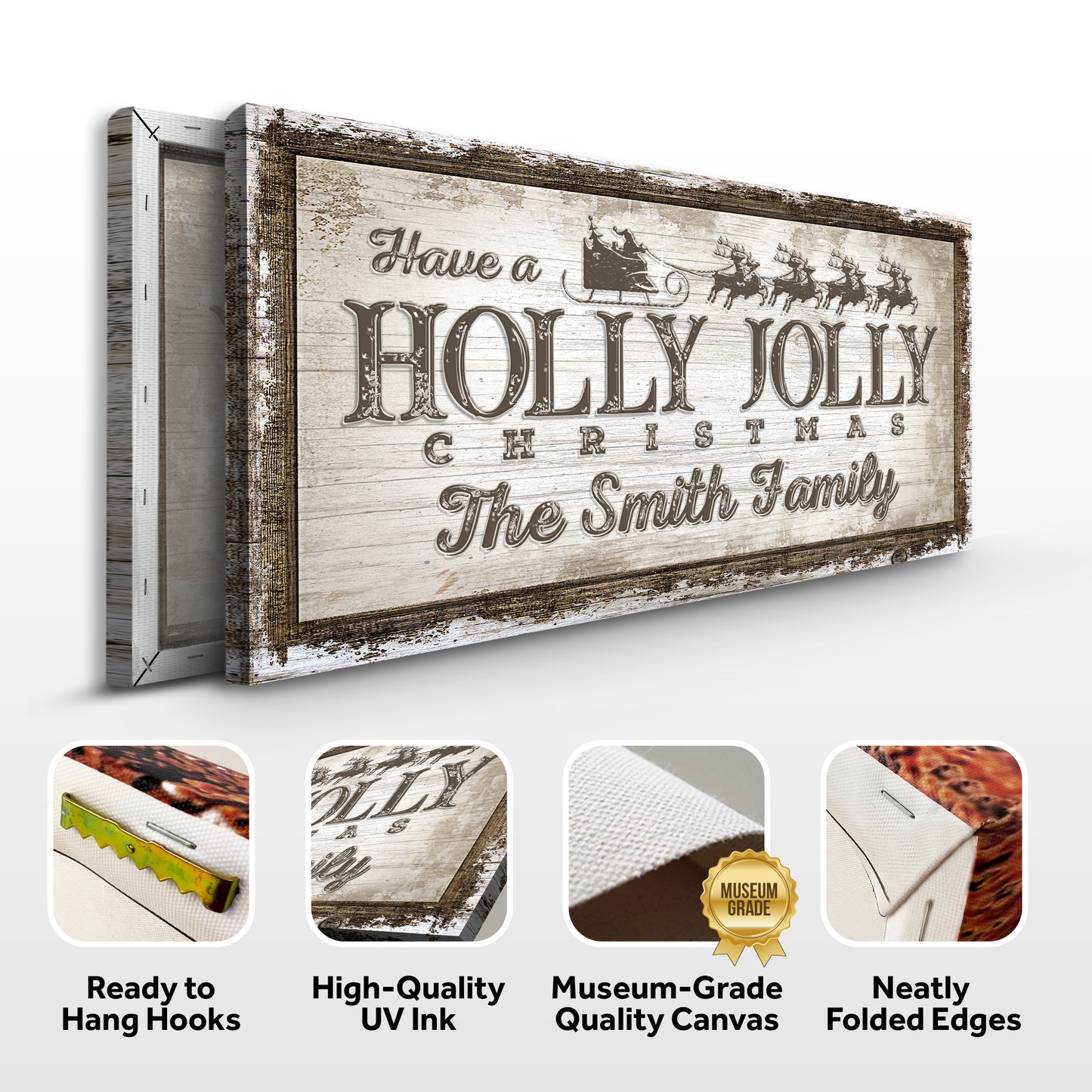 Holly Jolly Christmas Sign (Free Shipping)