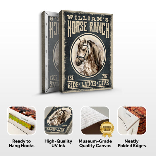 Family Horse Ranch Sign