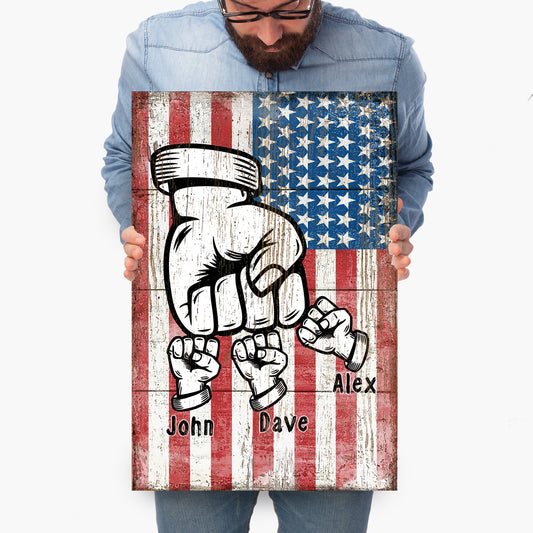 Dad Fist Bump Father's Day Gift Sign - Image by Tailored Canvases