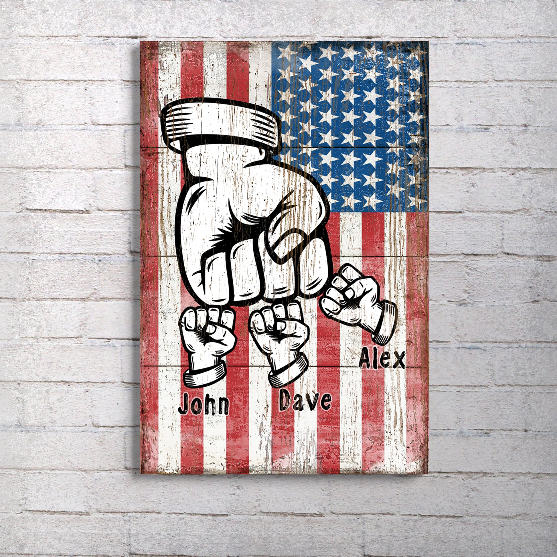 Dad Fist Bump Father's Day Gift Sign  - Image by Tailored Canvases