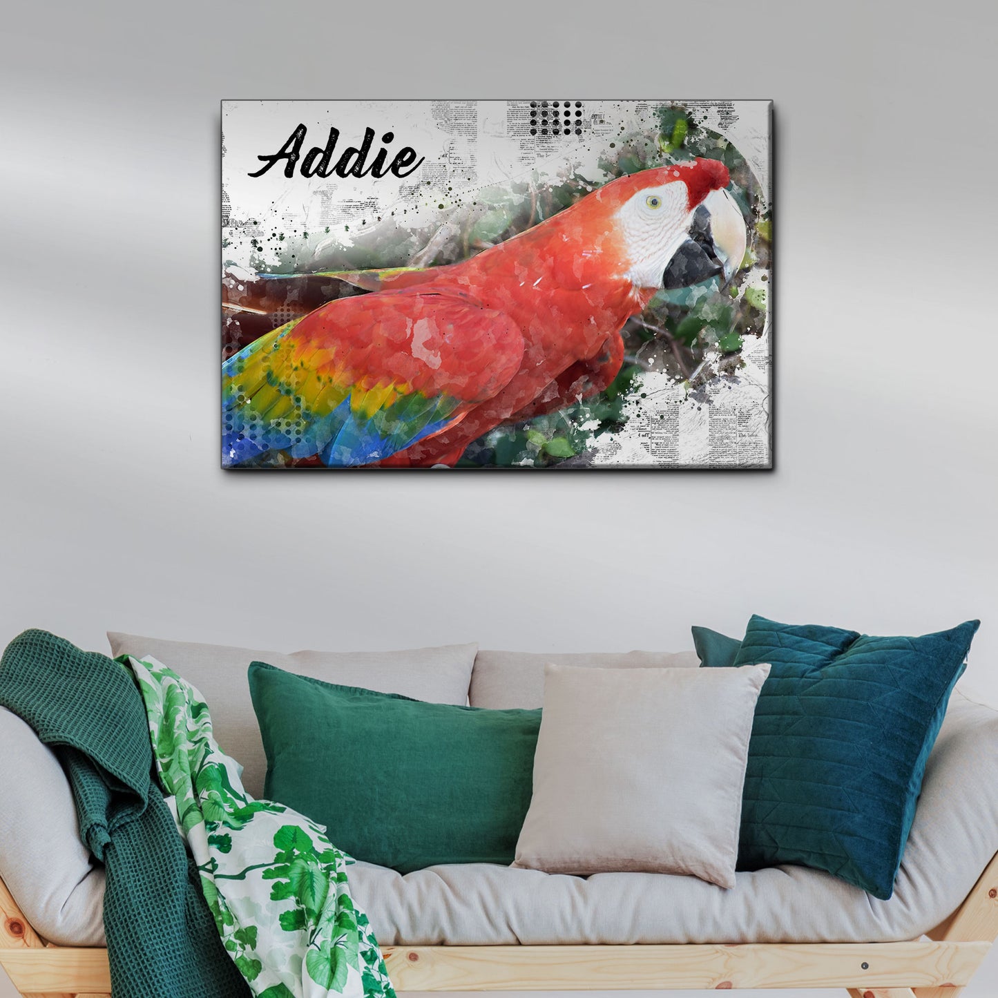 Parrot Editorial Media Sign Style 1 - Image by Tailored Canvases