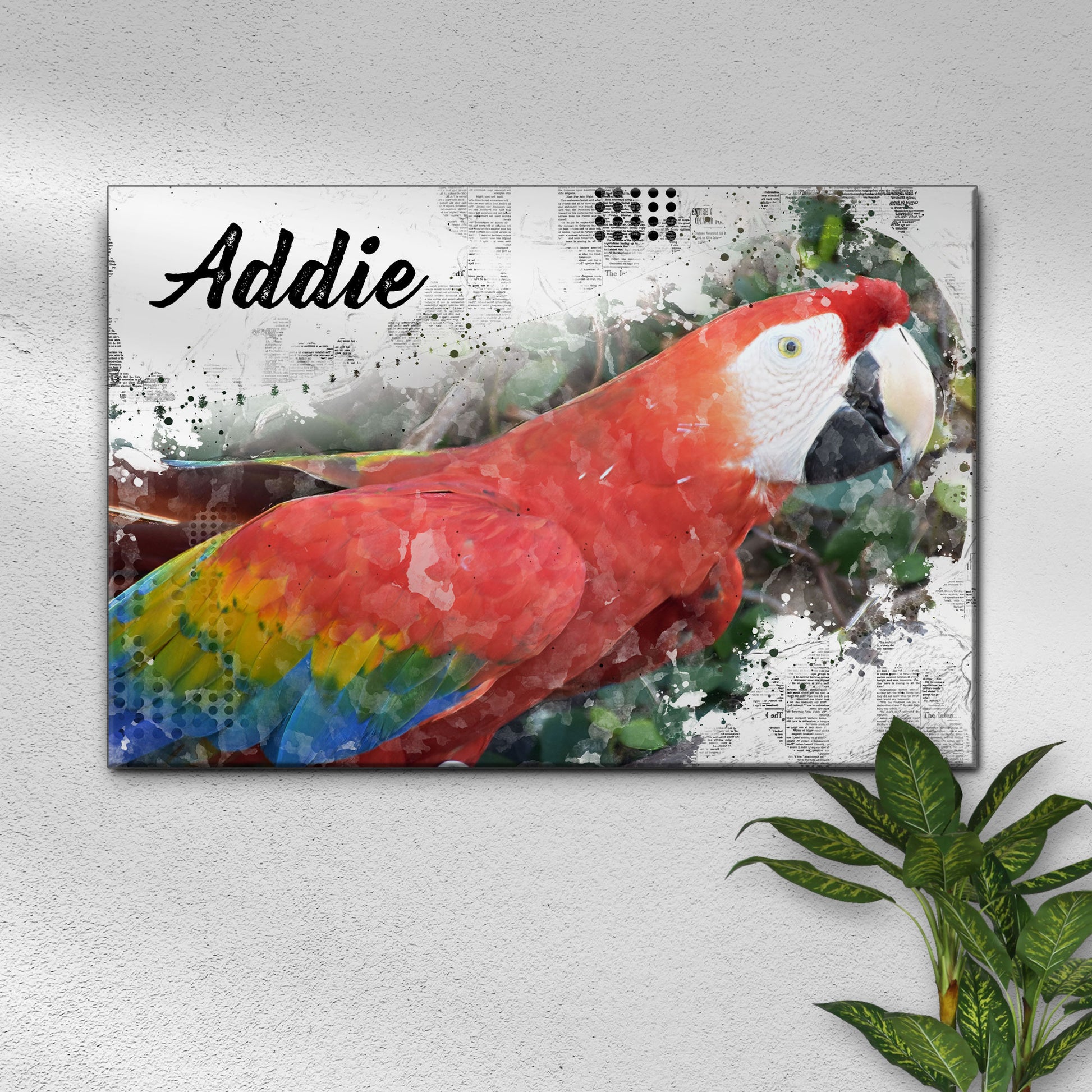 Parrot Editorial Media Sign Style 2 - Image by Tailored Canvases