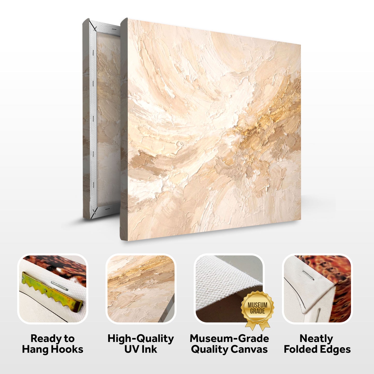 Warm Neutral Abstract — Palette Knife