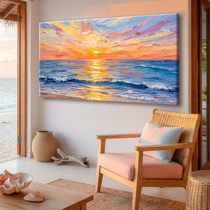 Pastel Ocean Sunset Impression