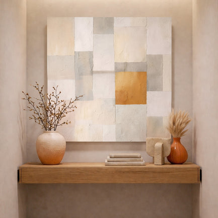 Neutral Grid Patchwork