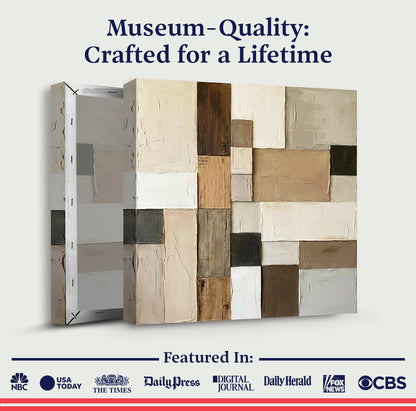 Neutral Grid Patchwork Wall Art II