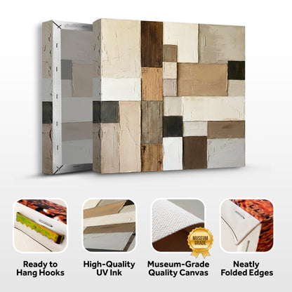 Neutral Grid Patchwork Wall Art II