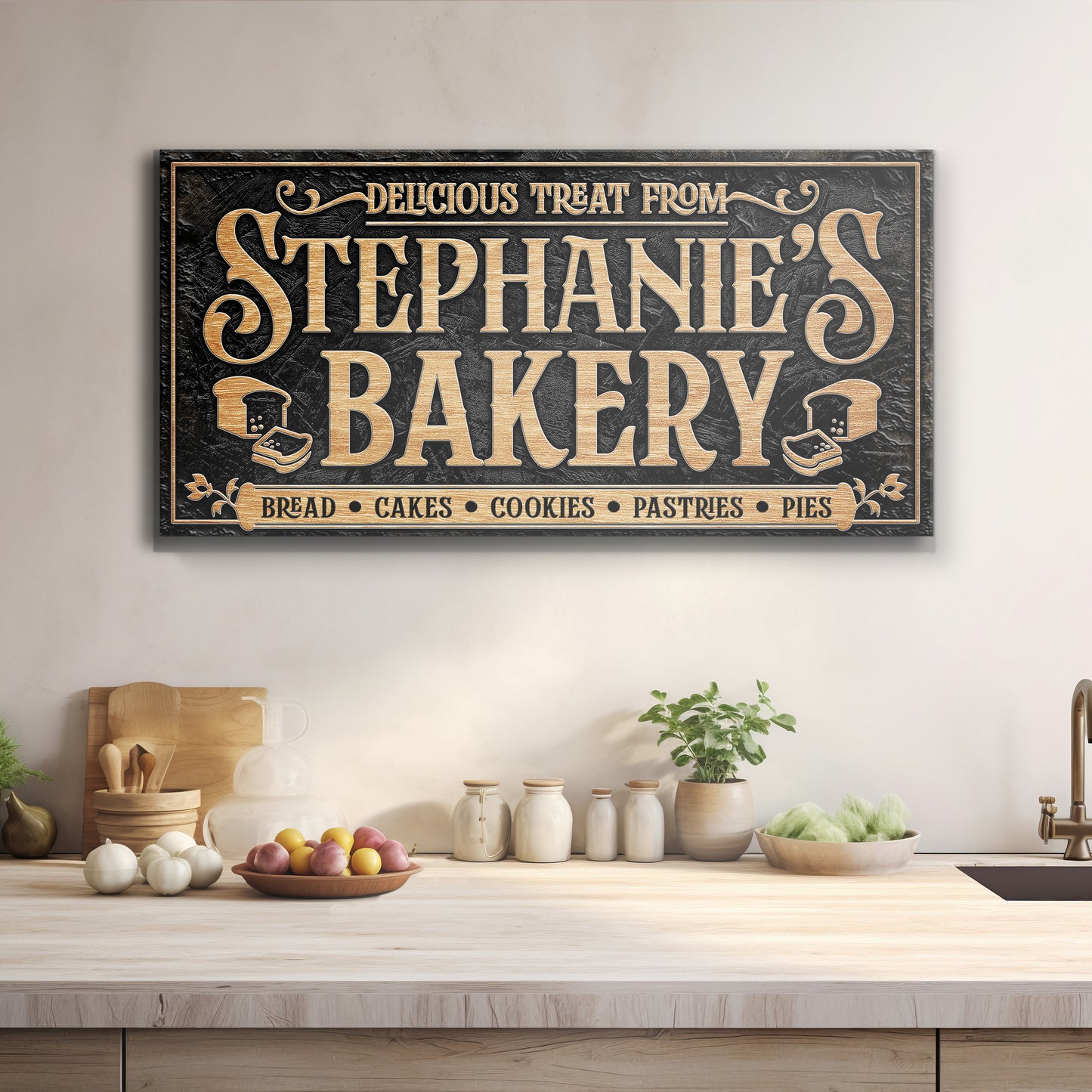 Personalized Bakery Sign Style 1 - Image by Tailored Canvases