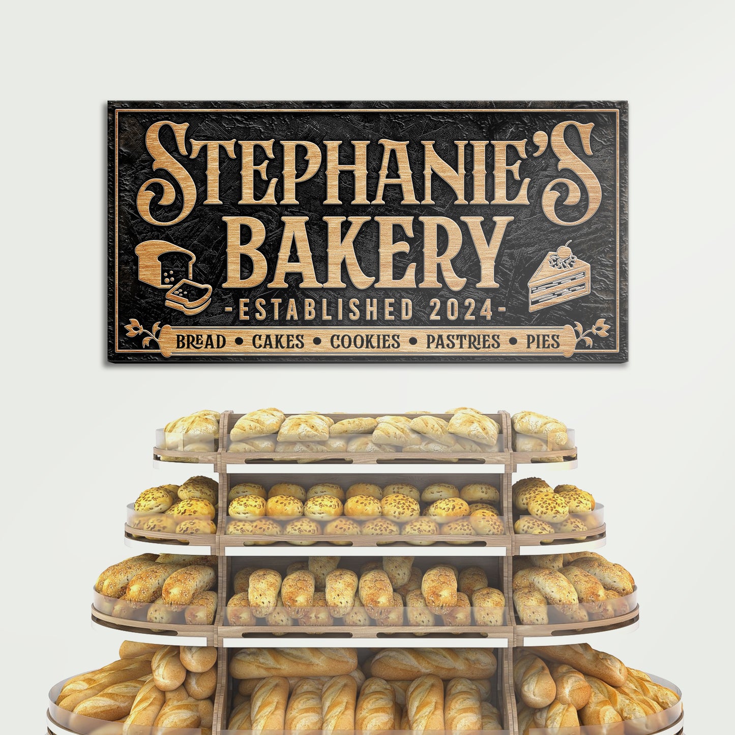 Personalized Bakery Sign Style 2 - Image by Tailored Canvases