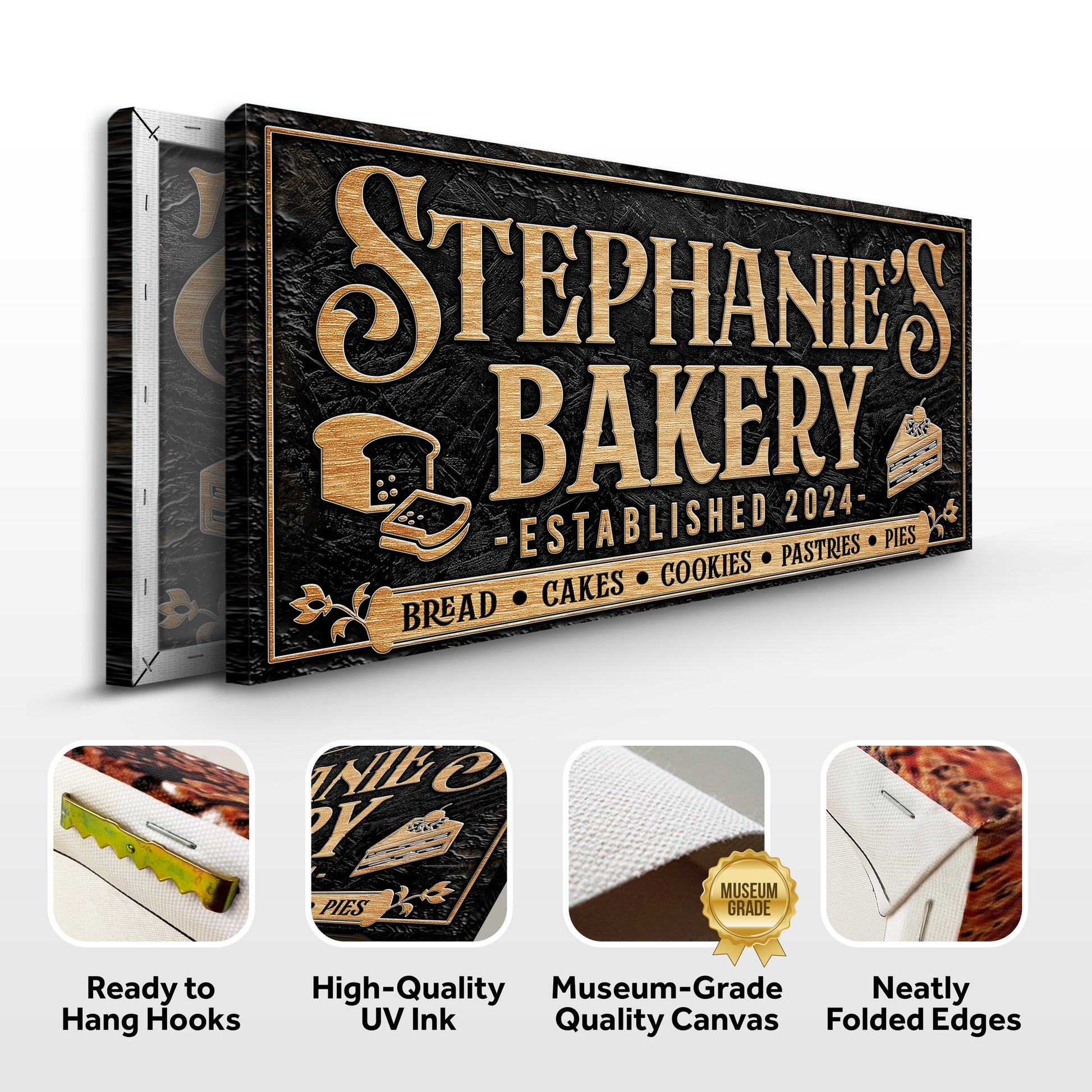 Personalized Bakery Sign Specs - Image by Tailored Canvases