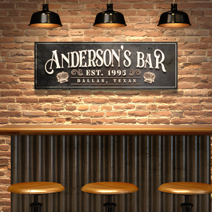 Personalized Bar Sign II  - Image by Tailored Canvases