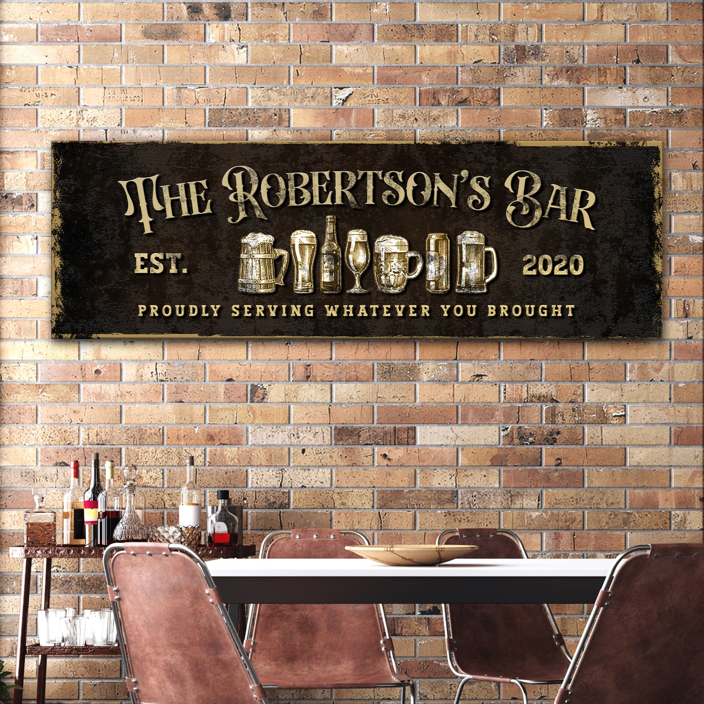 Personalized Bar Sign III Style 1 - Image by Tailored Canvases