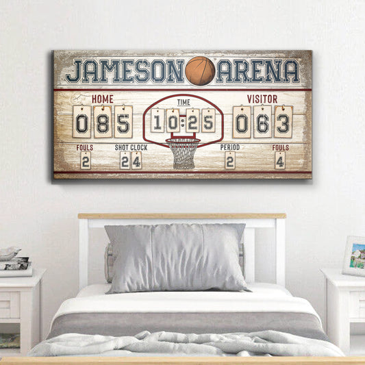 Personalized Basketball Scoreboard Sign - Image by Tailored Canvases