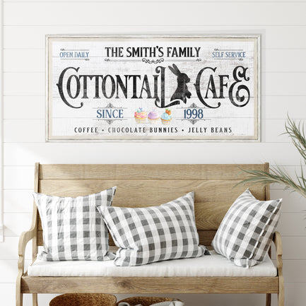 Personalized Easter Bunny Sign  - Image by Tailored Canvases