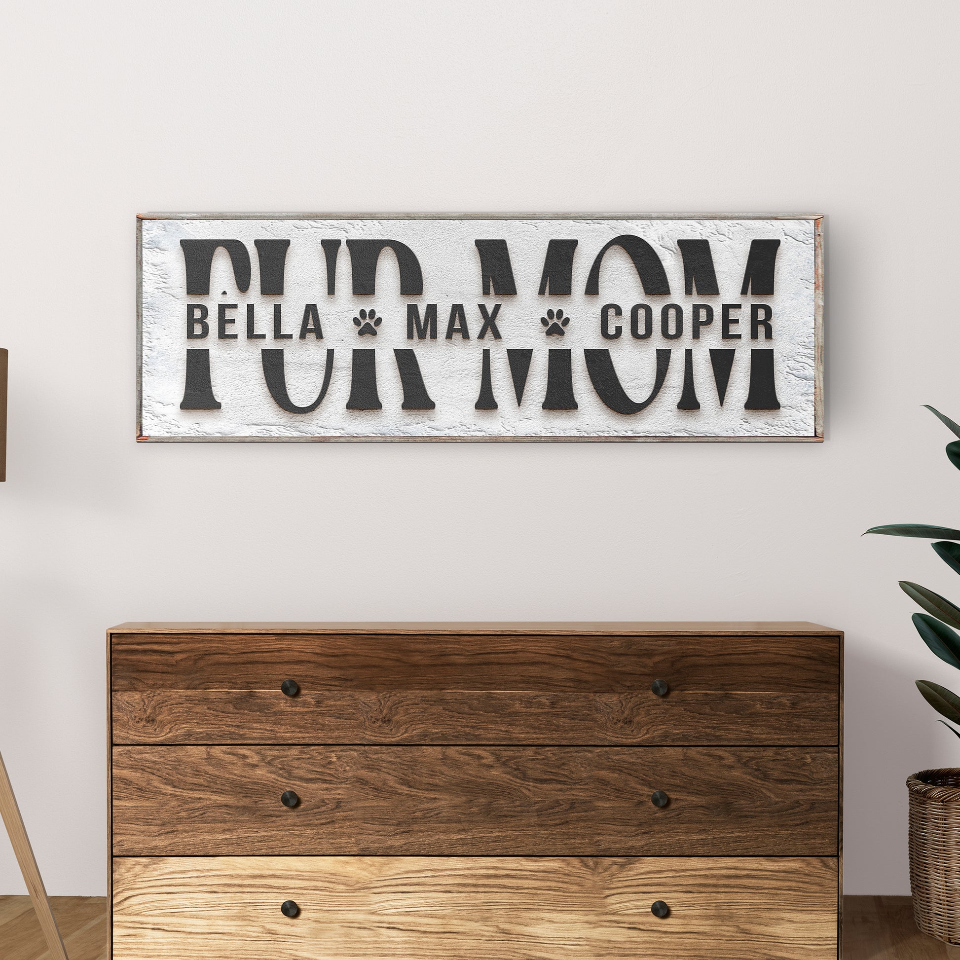 Personalized Fur Mom Sign Style 2 - Image by Tailored Canvases