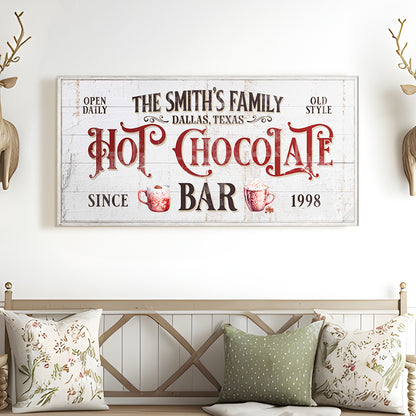 Personalized Hot Chocolate Bar Sign Style 2 - Image by Tailored Canvases