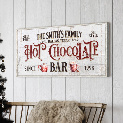 Personalized Hot Chocolate Bar Sign  - Image by Tailored Canvases