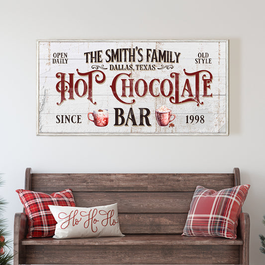 Personalized Hot Chocolate Bar Sign  - Image by Tailored Canvases
