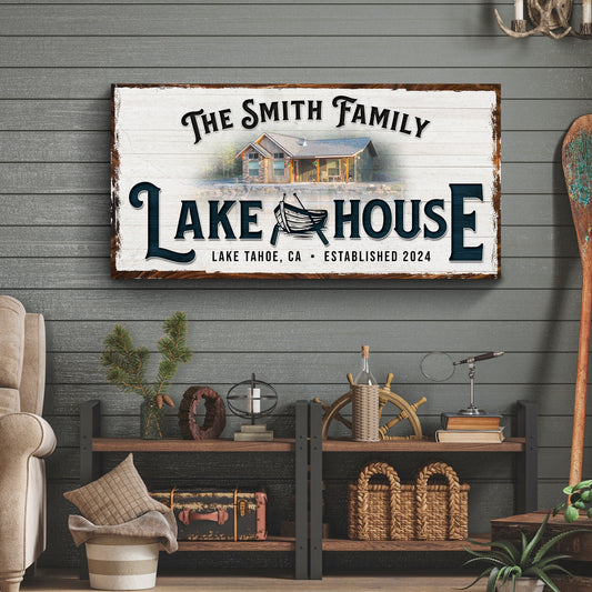 Custom Vintage Rust Basement Bar Sign Style 2 - Image by Tailored Canvases