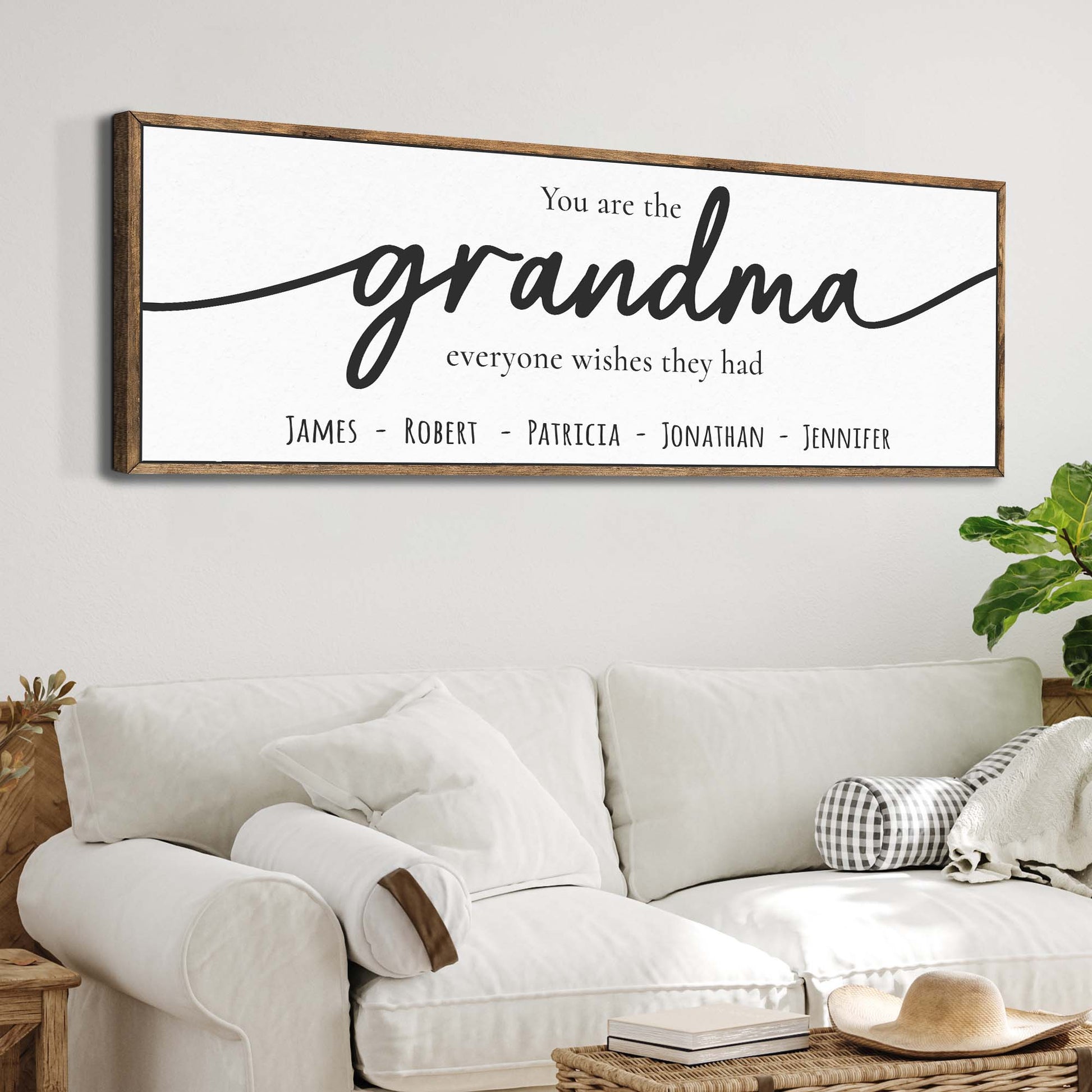 Personalized Mothers Day Gift for Grandma Sign  - Image by Tailored Canvases