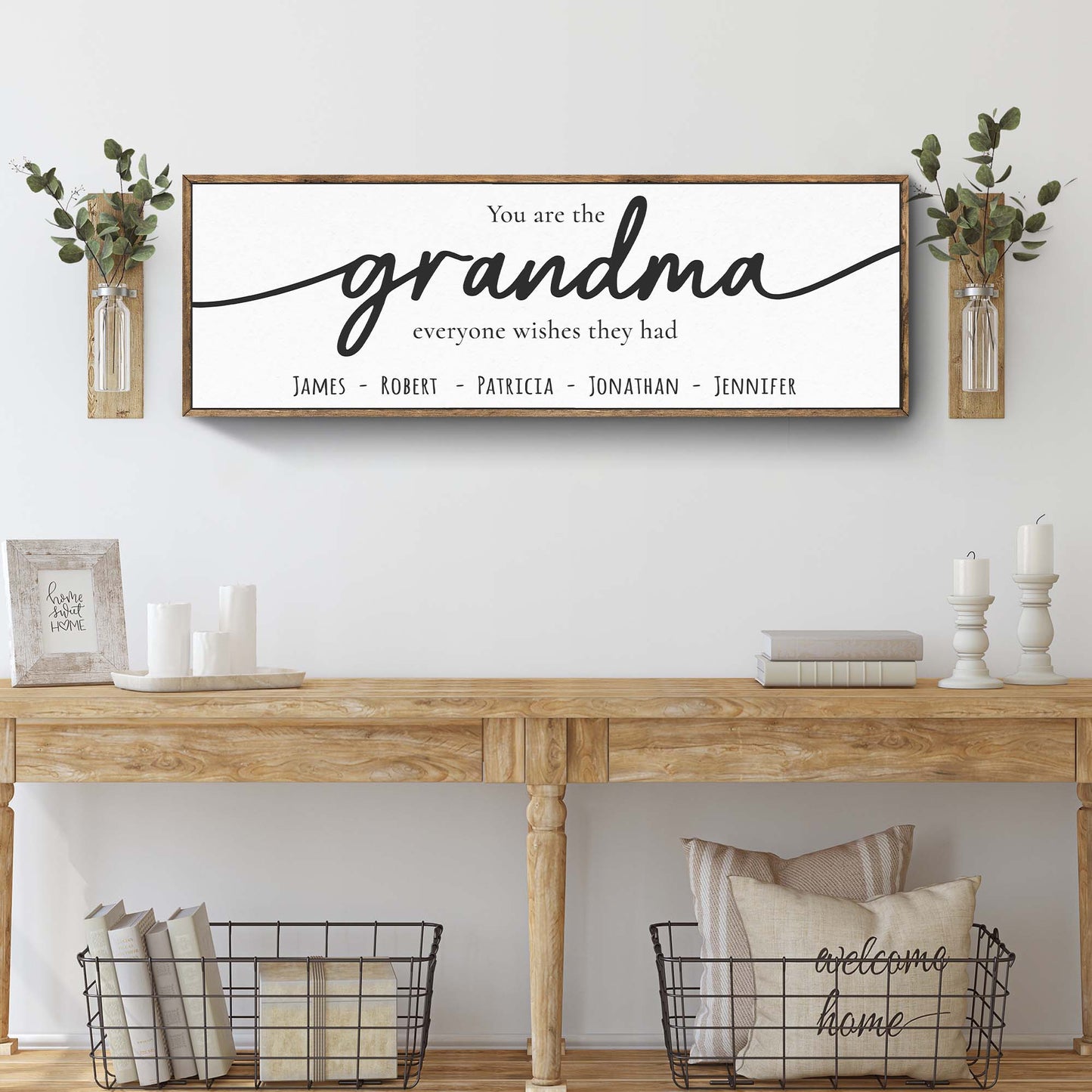 Personalized Mothers Day Gift for Grandma Sign Style 1 - Image by Tailored Canvases