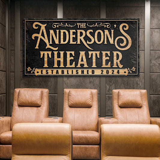 Personalized Theater Sign - Image by Tailored Canvases