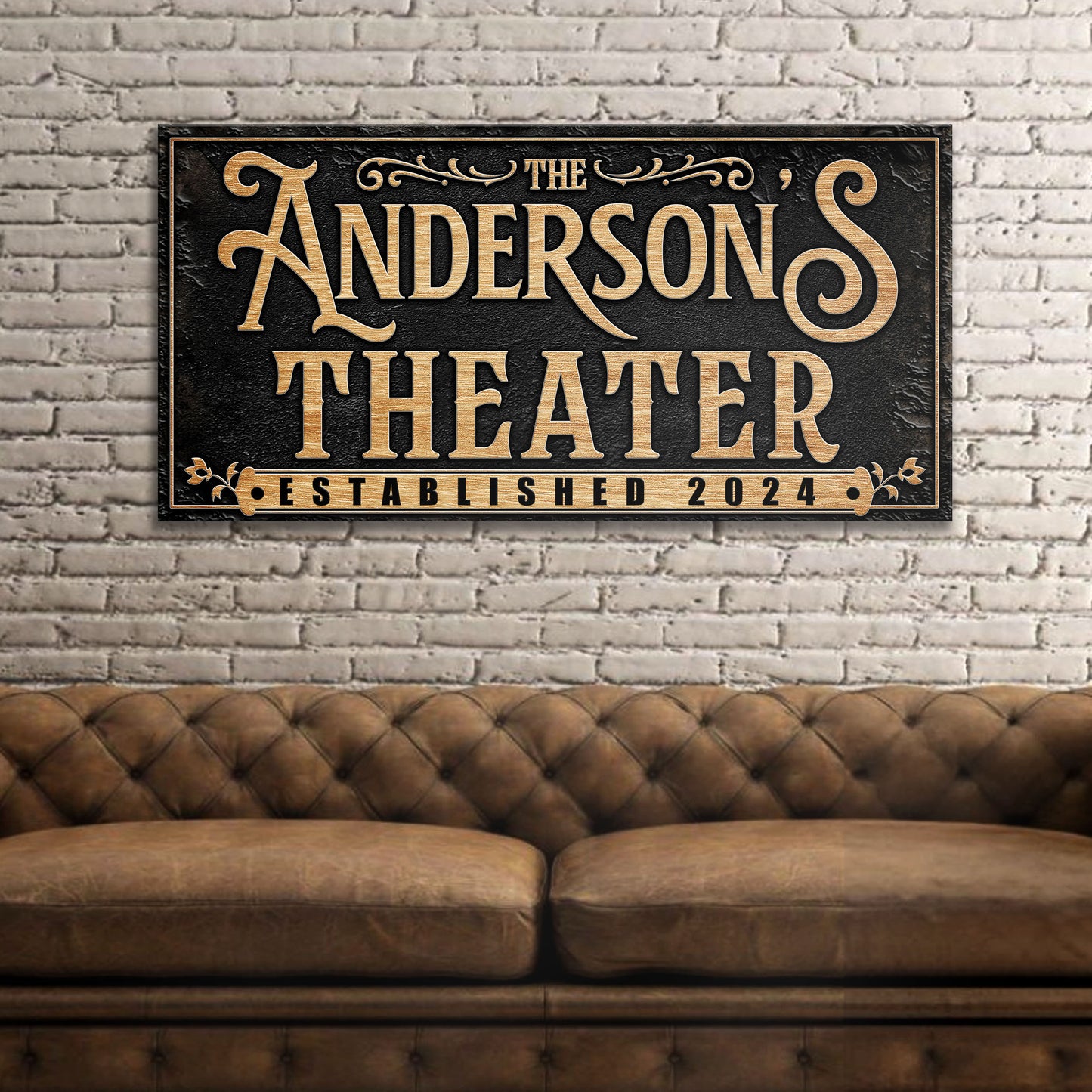 Personalized Theater Sign  Style 2 - Image by Tailored Canvases