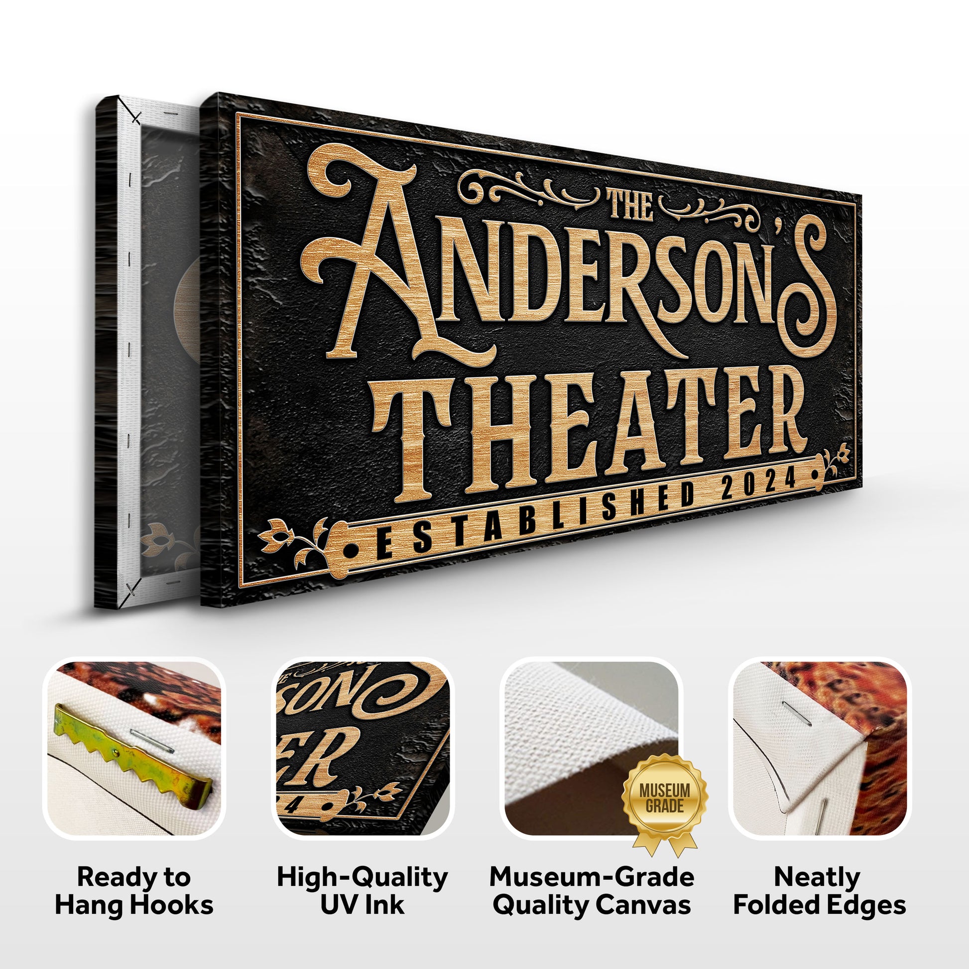 Personalized Theater Sign Specs  - Image by Tailored Canvases