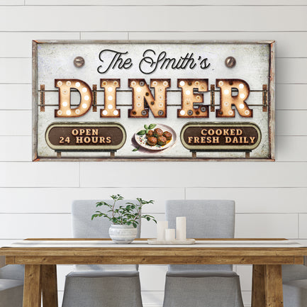 Personalized Vintage Diner Sign  - Image by Tailored Canvases