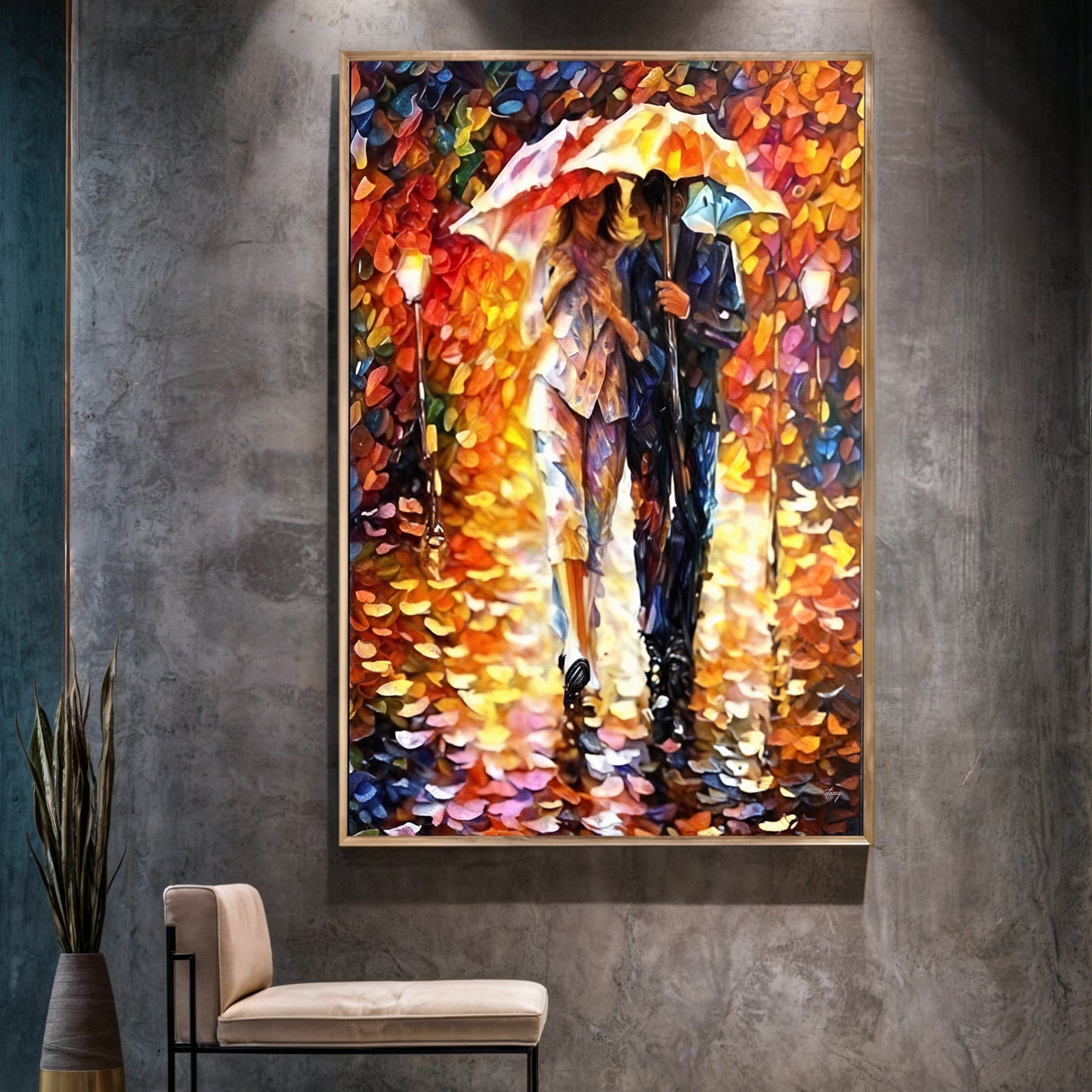 Canvas Print: "Rainy Romance"