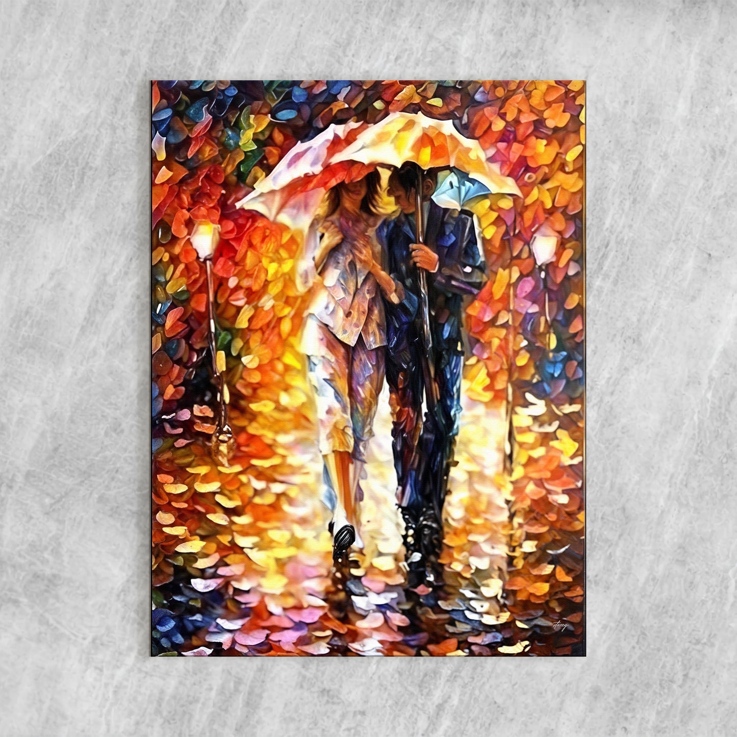 Canvas Print: "Rainy Romance"