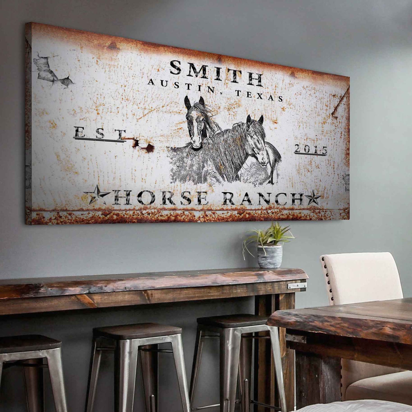 Rustic Horse Ranch Sign III