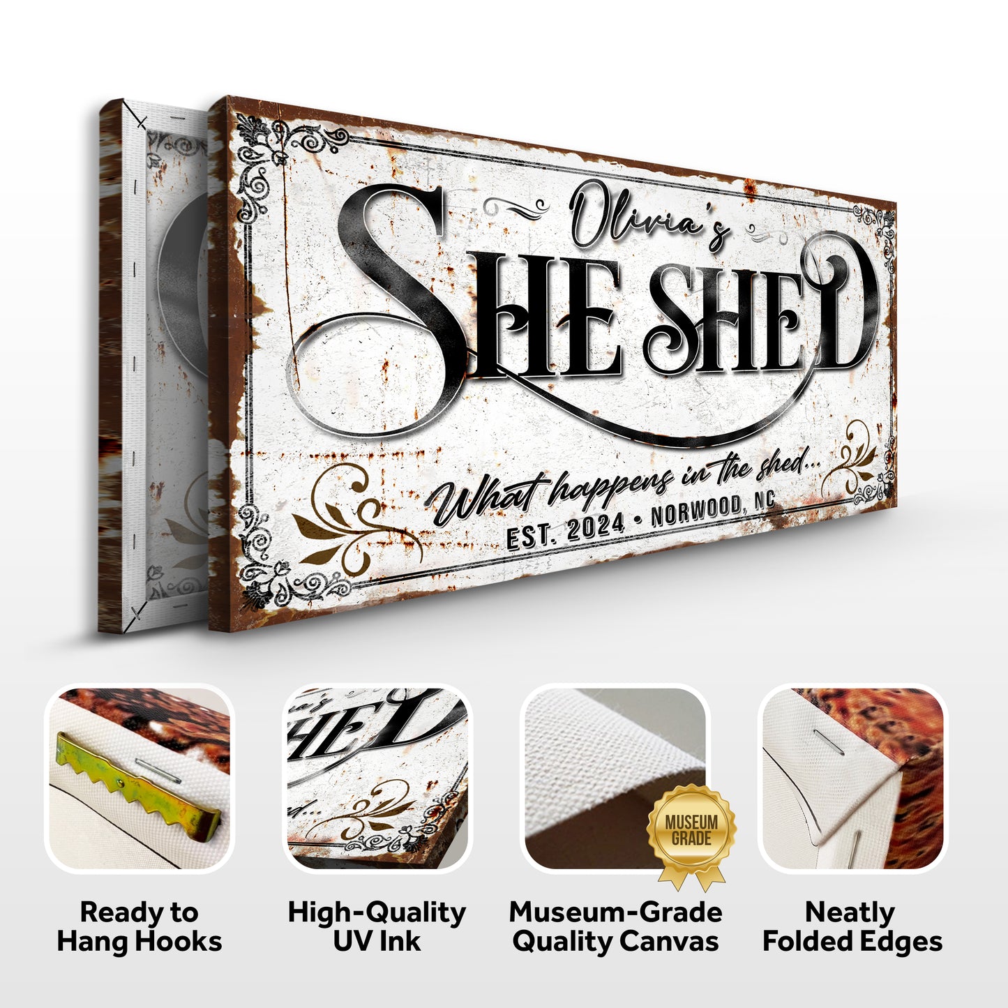 Personalized She Shed Sign XVIII