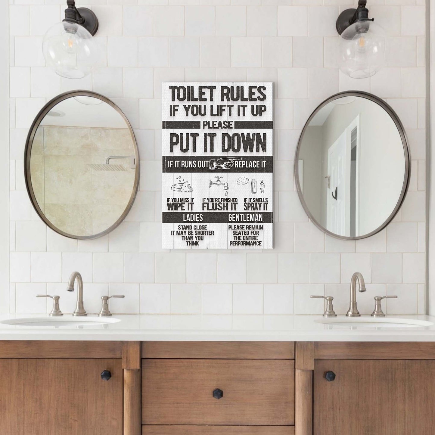 Restroom Toilet Rules Sign II