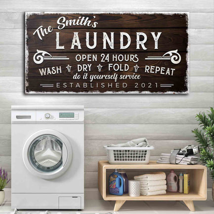 Personalized Laundry Room Sign III