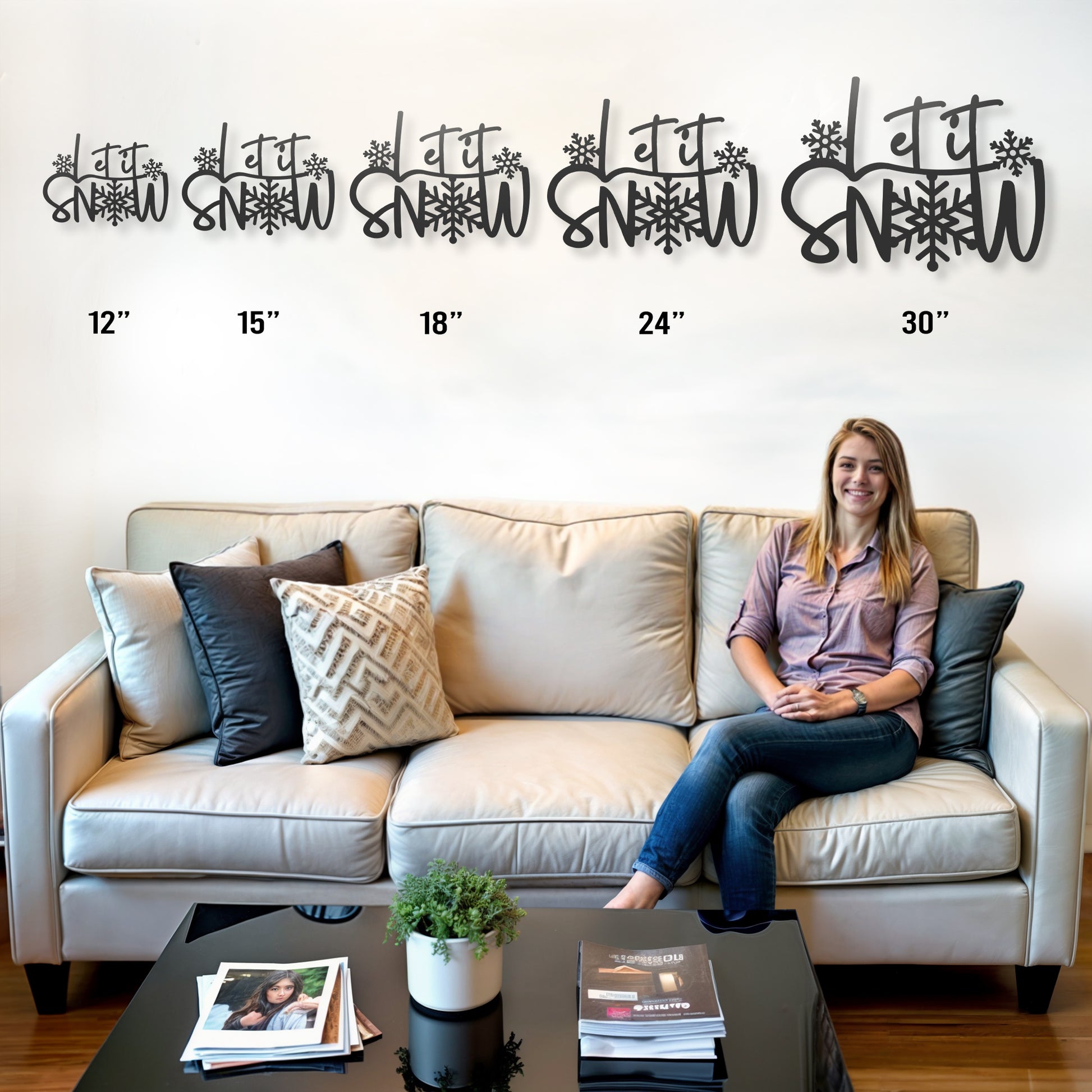 Let It Snow Steel Wall Decor