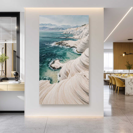 Waves of Serenity Plaster Abstract Wall Art II