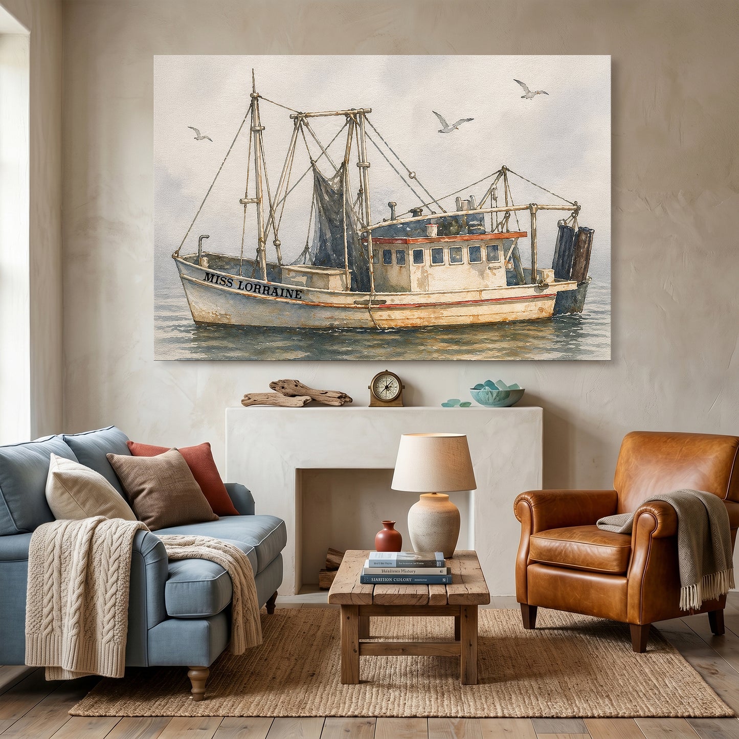 Shrimp Boat Watercolor