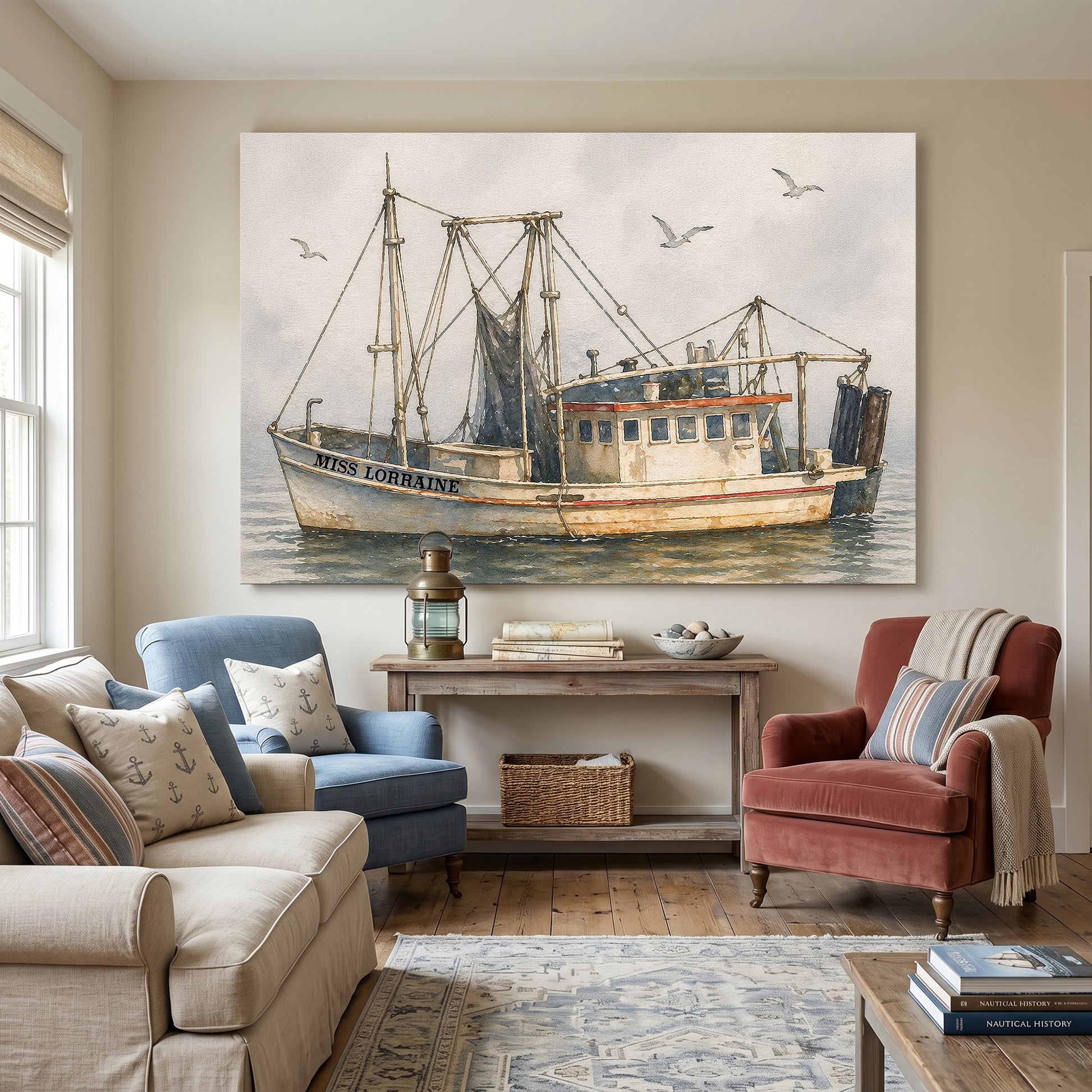 Shrimp Boat Watercolor