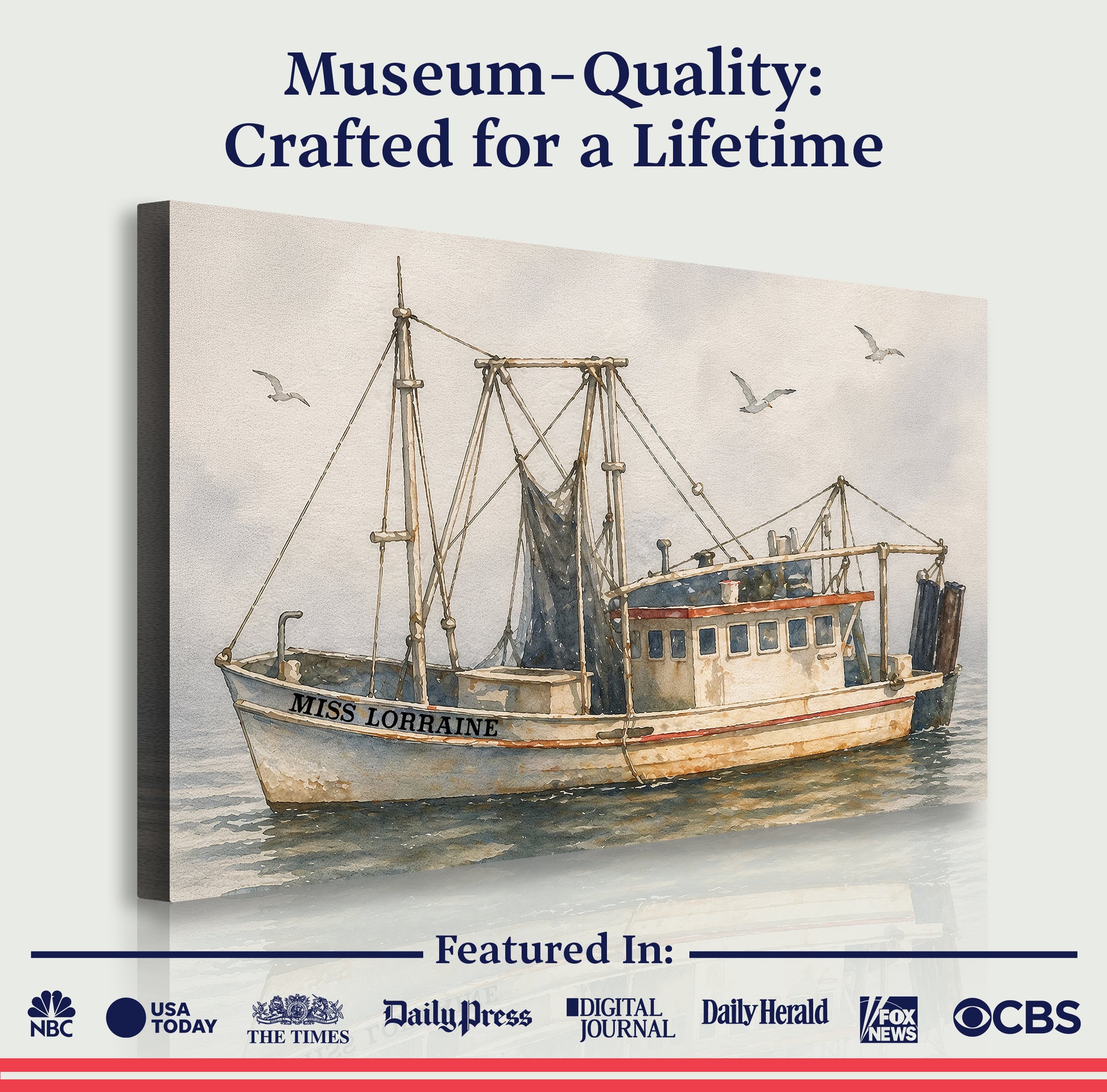 Shrimp Boat Watercolor