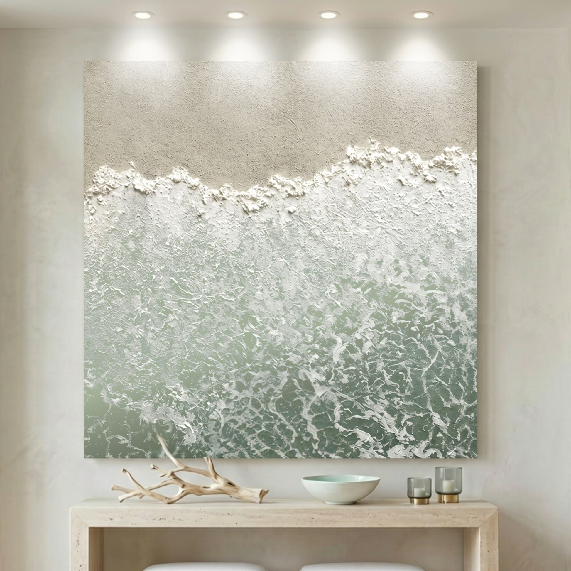 Soft Ocean Foam Abstract