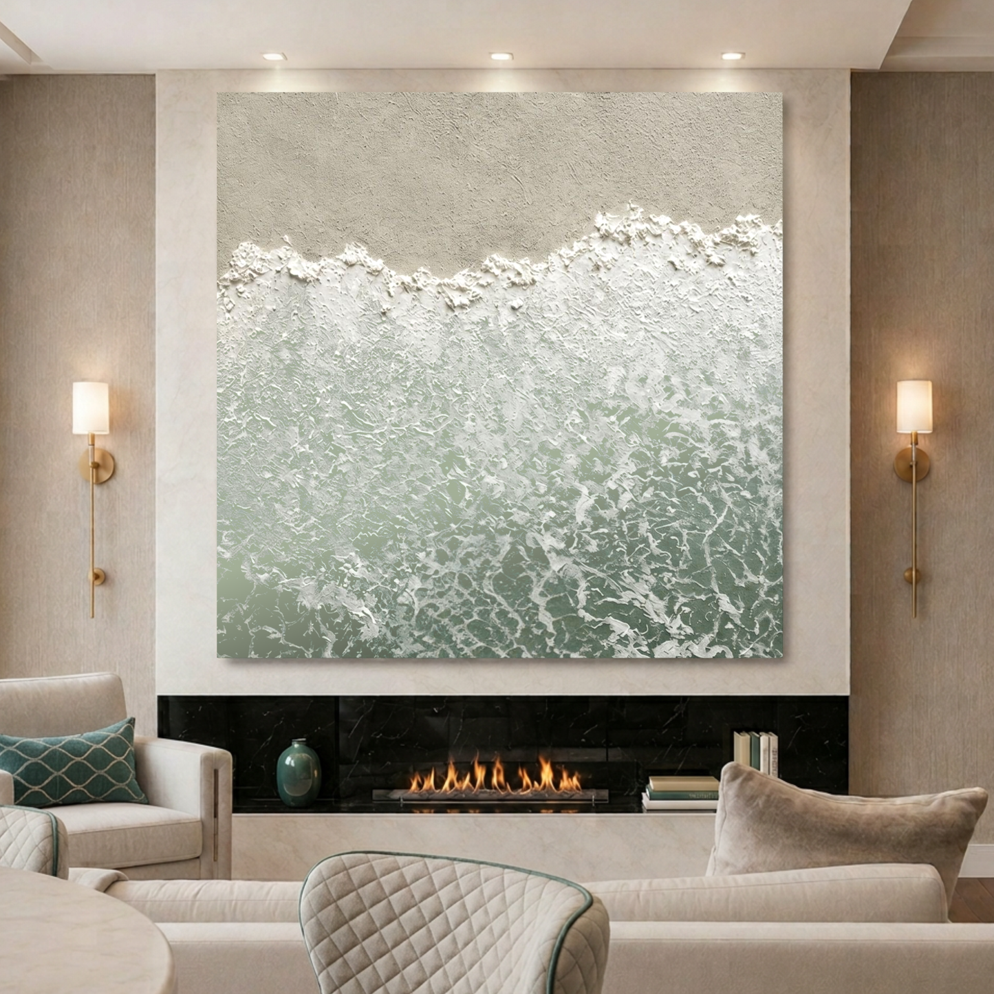Soft Ocean Foam Abstract