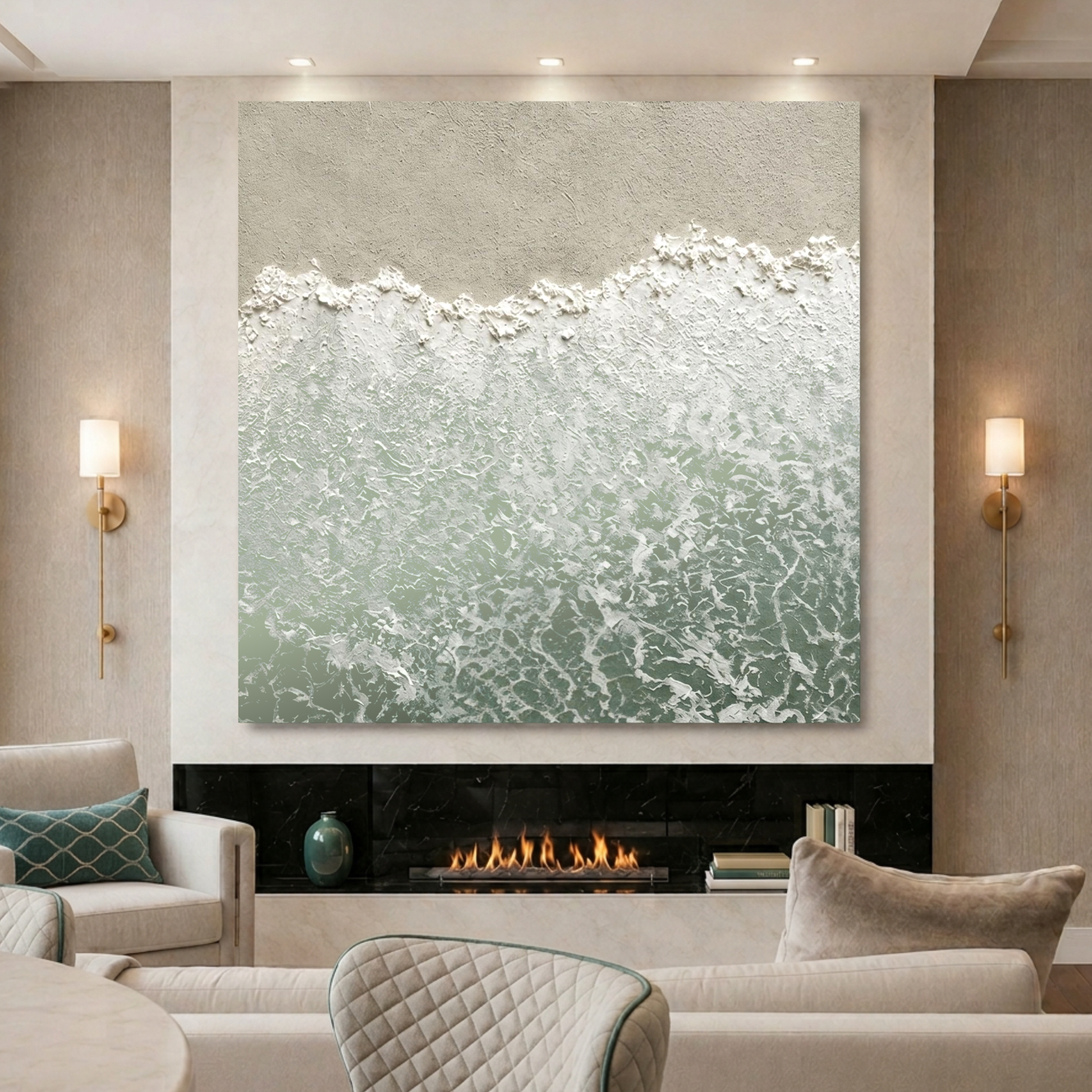 Soft Ocean Foam Abstract