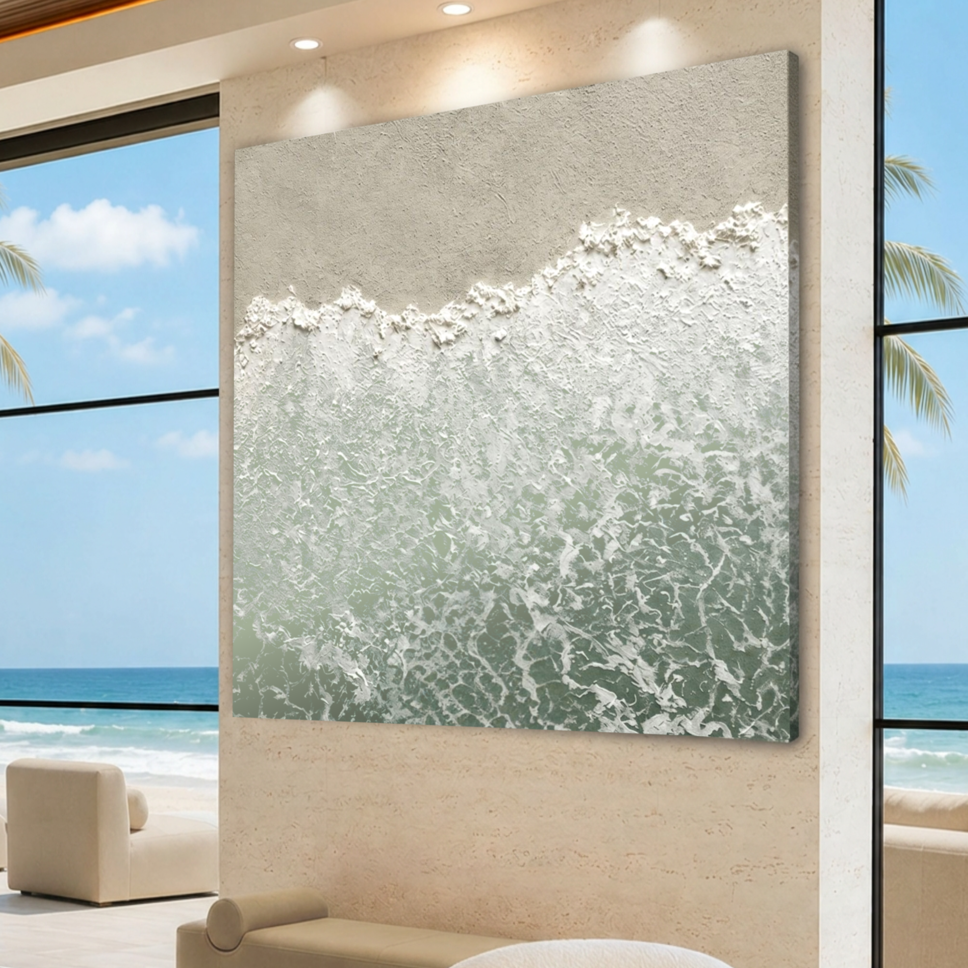 Soft Ocean Foam Abstract