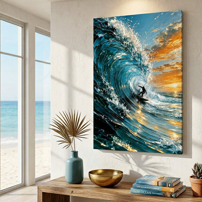 Surfer Riding
