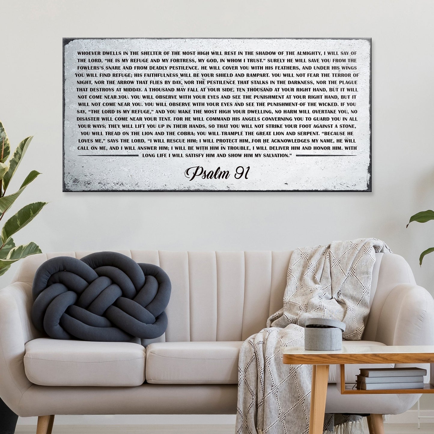 Psalm 91 - Whoever Dwells In The Shelter Of The Most High Sign IV - Image by Tailored Canvases