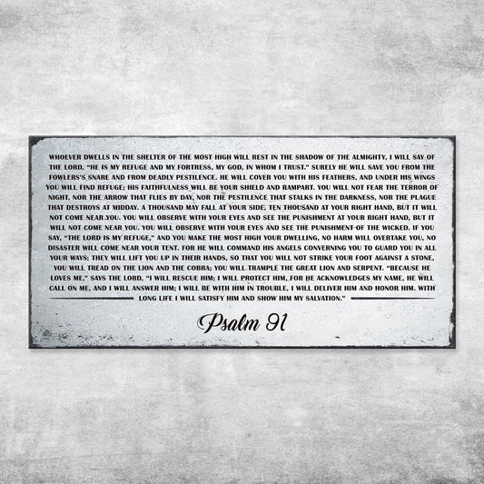 Psalm 91 - Whoever Dwells In The Shelter Of The Most High Sign IV - Image by Tailored Canvases