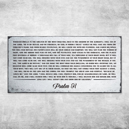 Psalm 91 - Whoever Dwells In The Shelter Of The Most High Sign IV - Image by Tailored Canvases