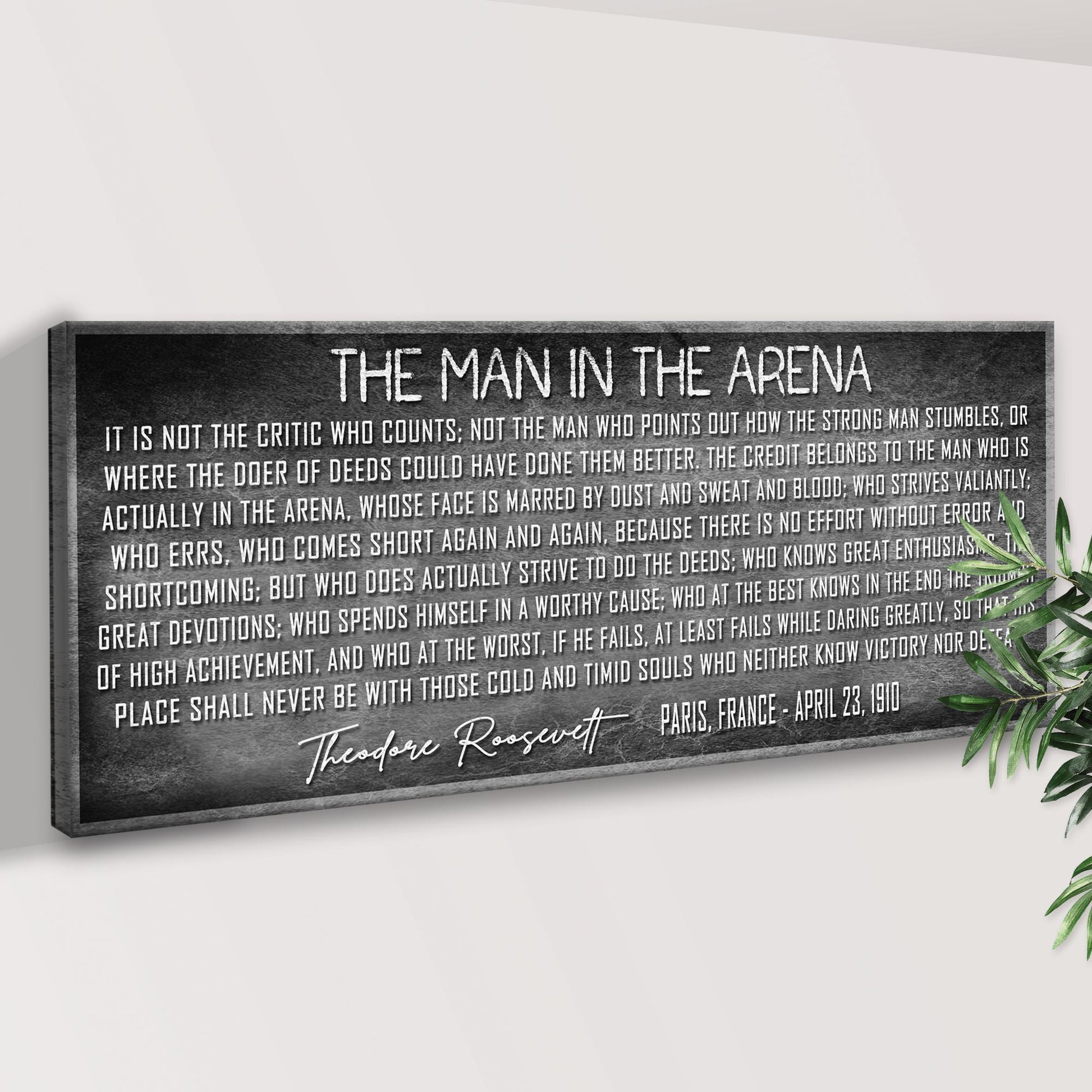 The Man In The Arena Sign VII Style 2 - Image by Tailored Canvases